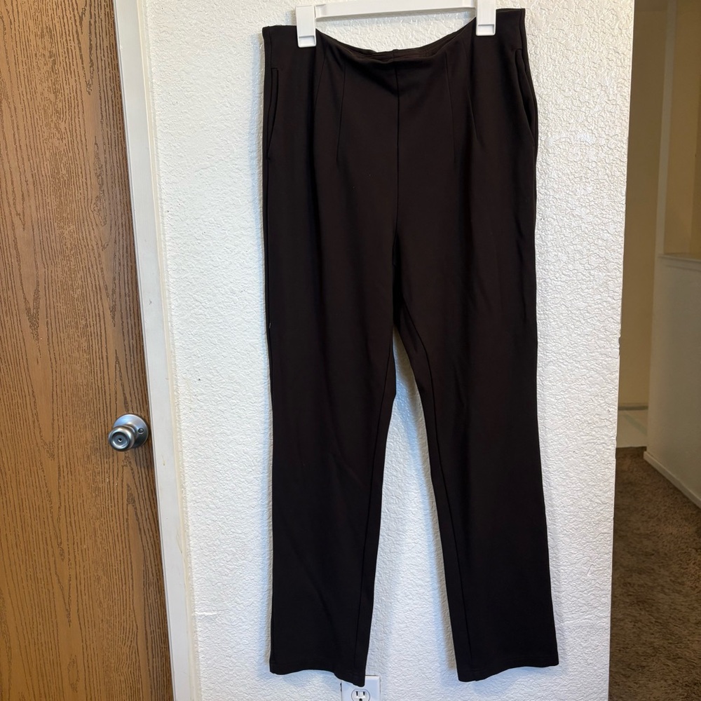 Kim Gravel Belle Women’s Brown Stretch Pull-On‎ Dress Pants – Size 18W